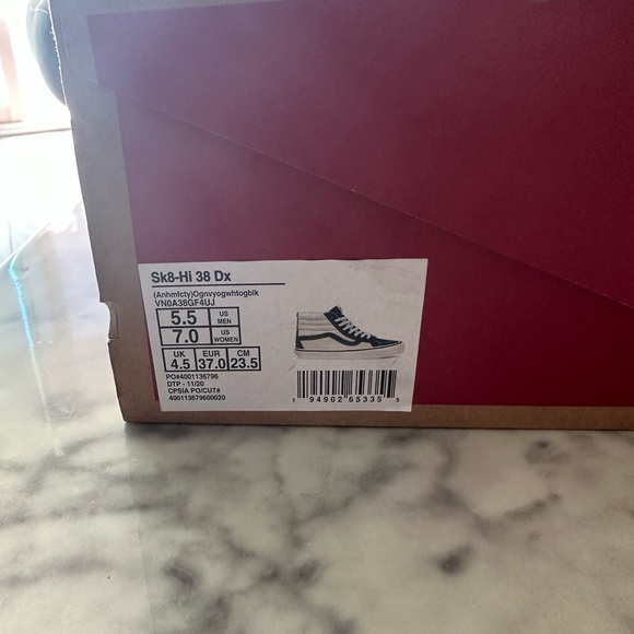 VANS SK8-HI OG Navy White Black - Picture 4 of 12